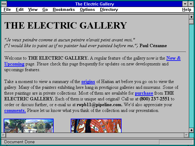 Screenshot of The Haitian Art Wing
