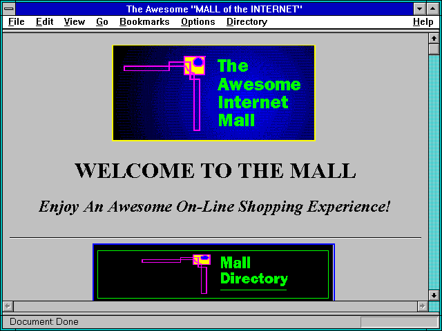 Screenshot of The Awesome 'MALL of the INTERNET'