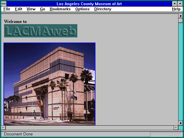 Screenshot of Los Angeles County Museum of Art