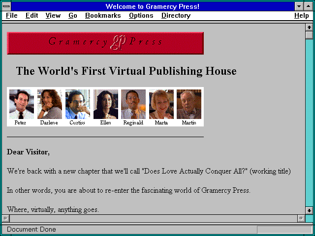 Screenshot of Welcome to Gramercy Press!