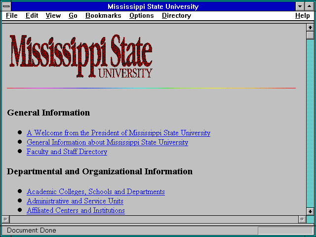 Screenshot of Mississippi State University
