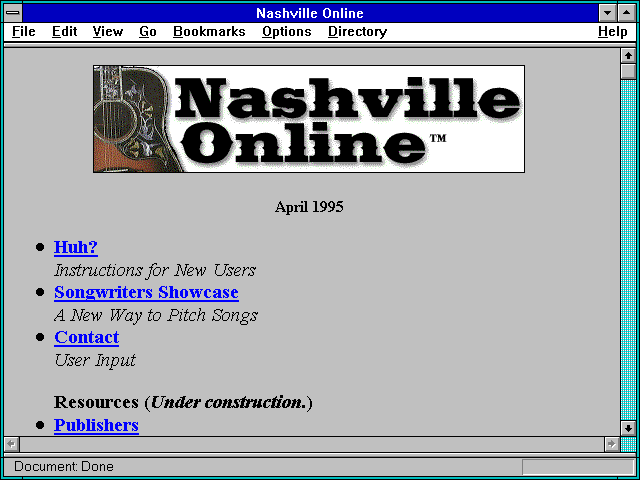 Screenshot of Nashville Online