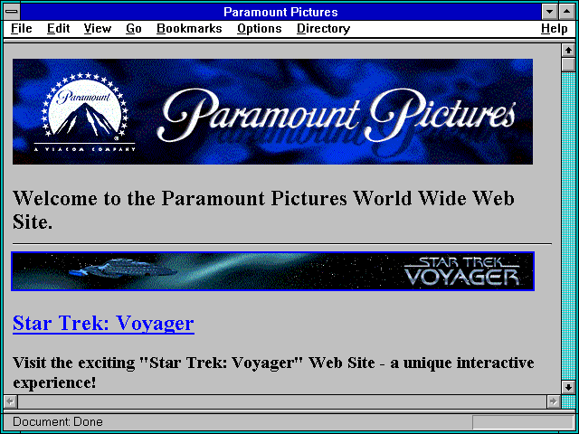 Screenshot of Paramount Pictures