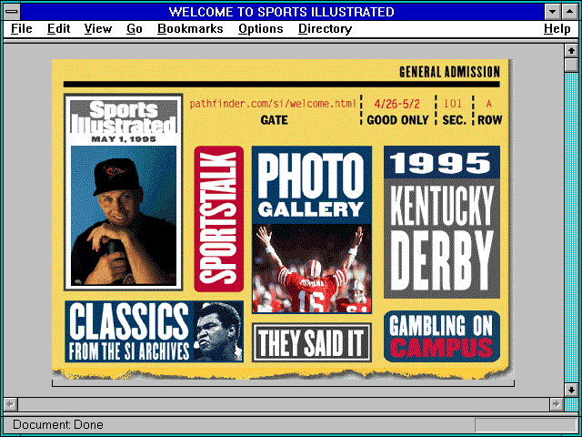 Screenshot of WELCOME TO SPORTS ILLUSTRATED