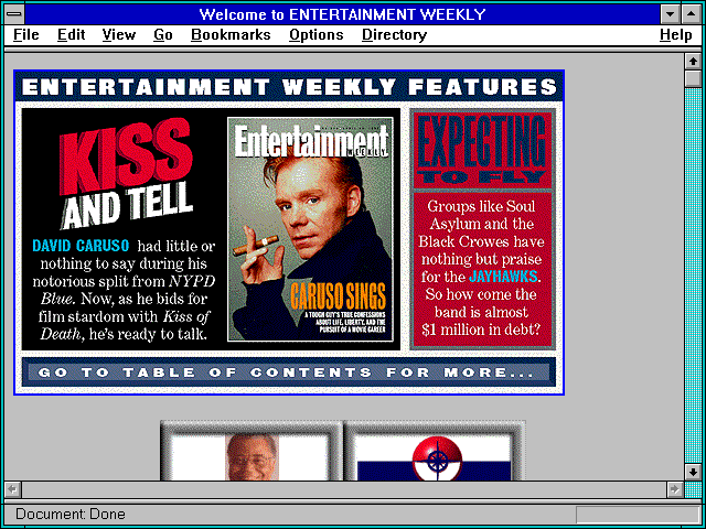 Screenshot of Welcome to ENTERTAINMENT WEEKLY