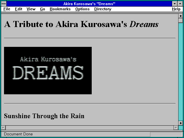 Screenshot of Akira Kurosawa's 'Dreams'