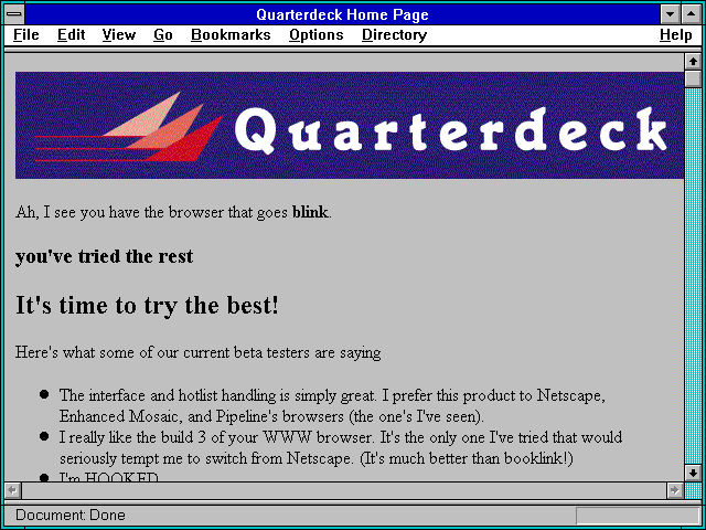 Screenshot of Q @ Quarterdeck