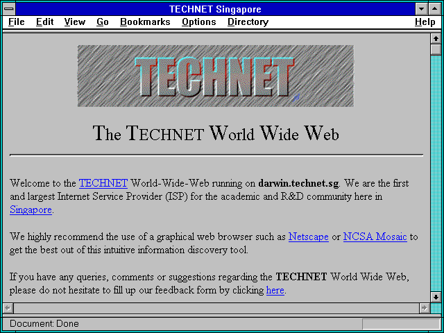 Screenshot of TECHNET Singapore