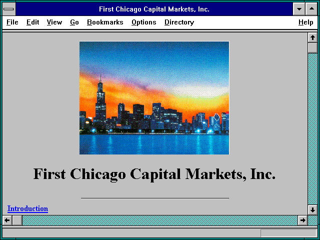 Screenshot of First Chicago Capital Markets Inc.
