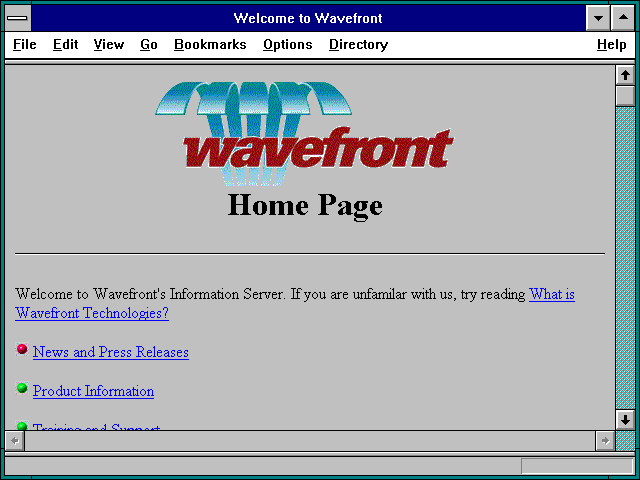 Screenshot of Wavefront Technologies