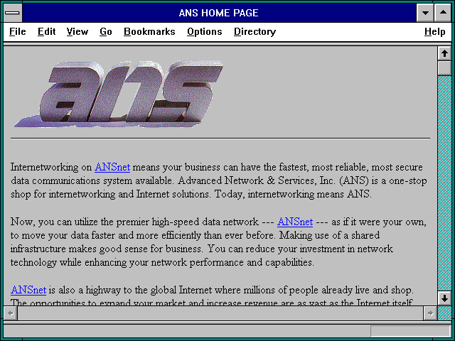 Screenshot of Advanced Network & Services, Inc. (ANS)