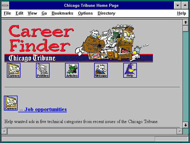 Screenshot of Chicago Tribune Home Page