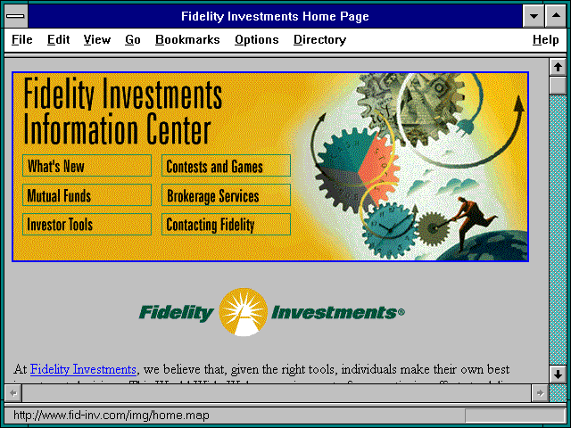 Screenshot of Fidelity Investments Home Page