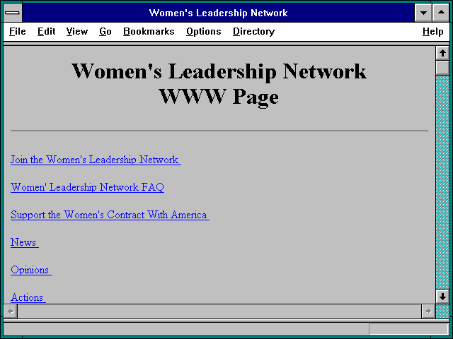 Screenshot of Women's Leadership Network