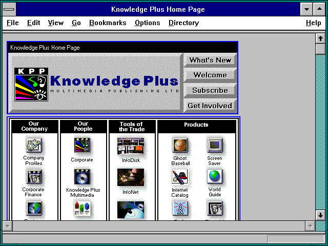 Screenshot of Knowledge Plus Home Page