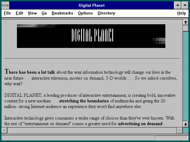 Screenshot of Digital Planet
