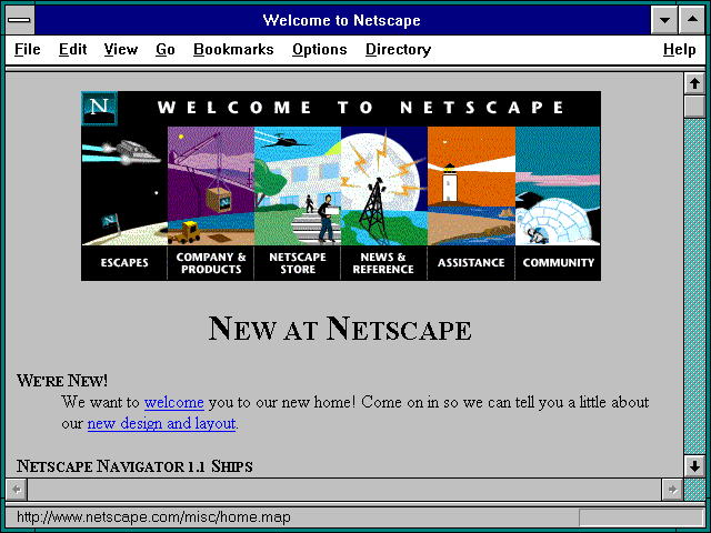 Screenshot of Netscape Communications