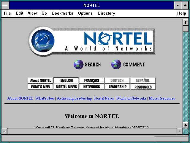 Screenshot of Northern Telecom