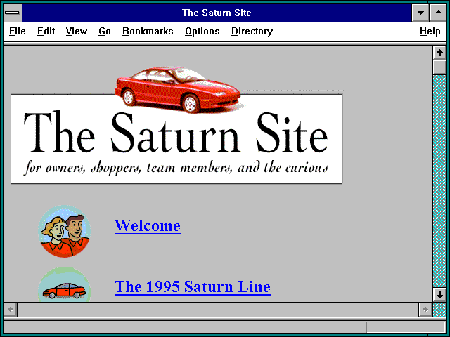 Screenshot of The Saturn Site