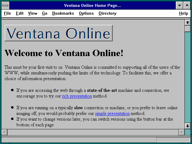 Screenshot of Ventana Communications Group