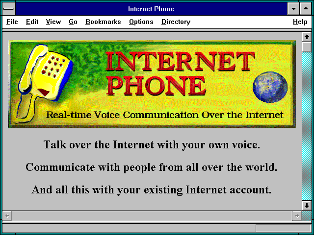 Screenshot of Internet Phone