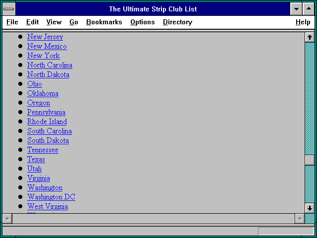 Screenshot of The Ultimate Strip Club List