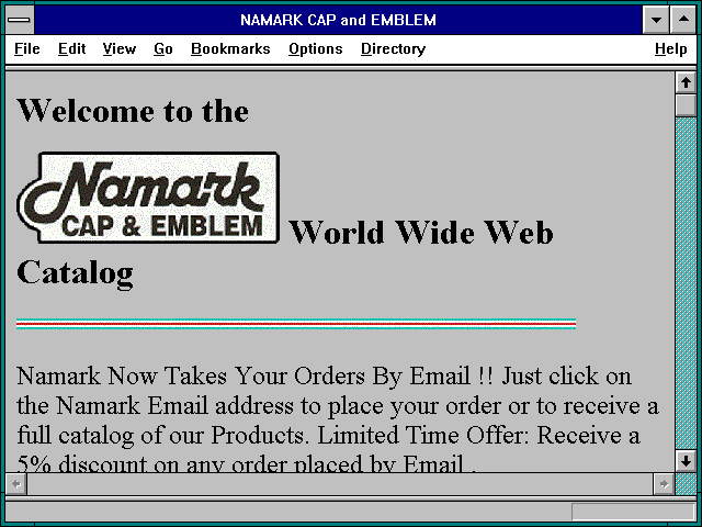 Screenshot of NAMARK CAP and EMBLEM