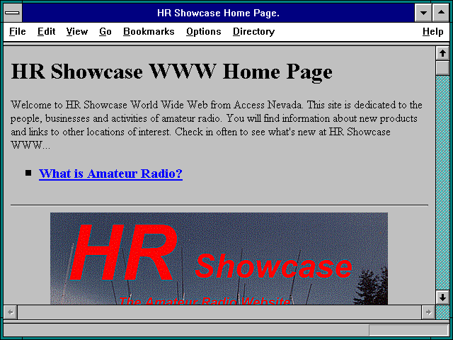 Screenshot of HR Showcase Home Page.