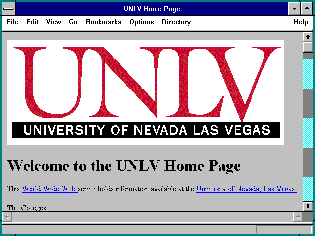 Screenshot of University of Nevada, Las Vegas