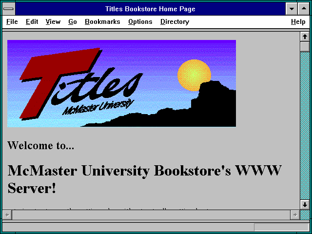 Screenshot of Titles Bookstore / General Book Information