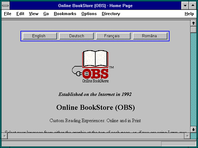 Screenshot of Online BookStore (OBS) - Home Page