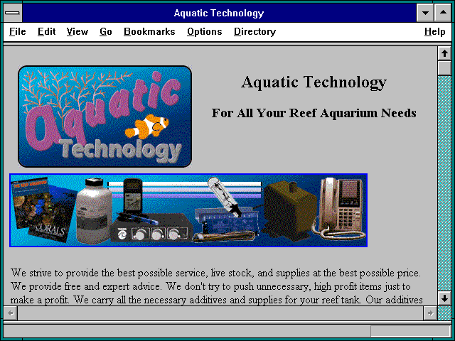 Screenshot of Aquatic Technology