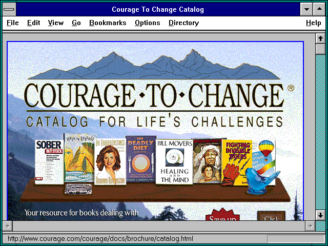 Screenshot of Courage To Change Catalog