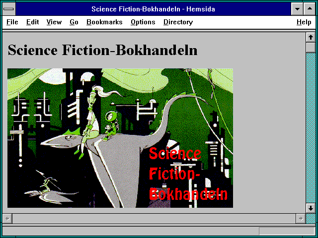Screenshot of Science Fiction-Bokhandeln - Hemsida