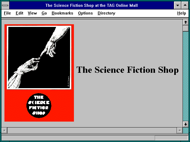 Screenshot of The Science Fiction Shop at the TAG Online Mall
