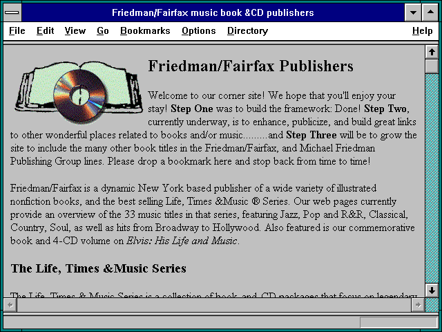 Screenshot of Friedman/Fairfax music book &CD publishers