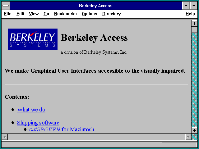 Screenshot of Berkeley Access