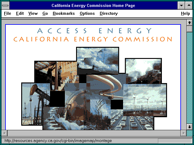 Screenshot of California Energy Commission Home Page