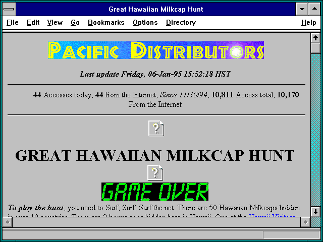 Screenshot of Great Hawaiian Milkcap Hunt