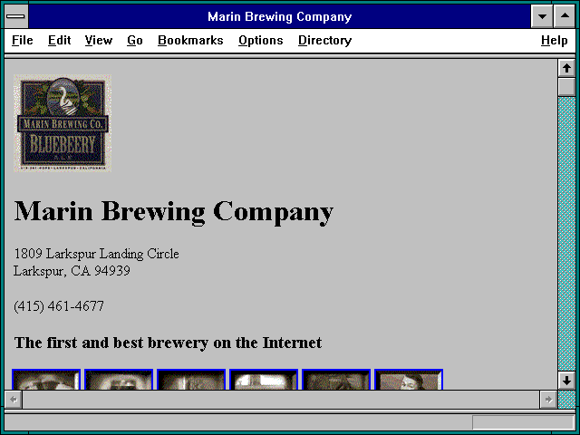 Screenshot of Marin Brewing Company