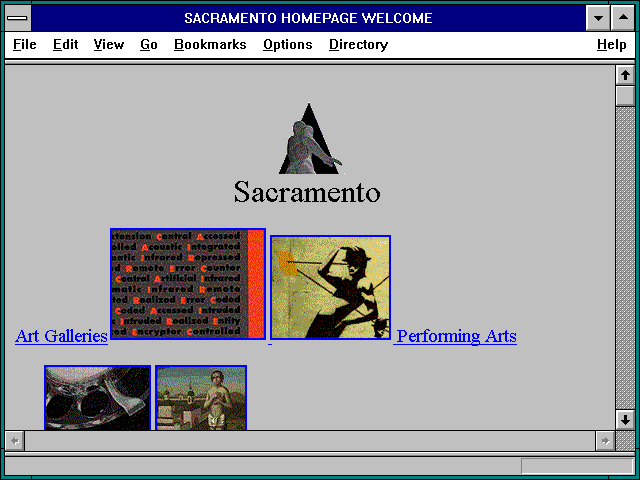 Screenshot of SACRAMENTO HOMEPAGE WELCOME