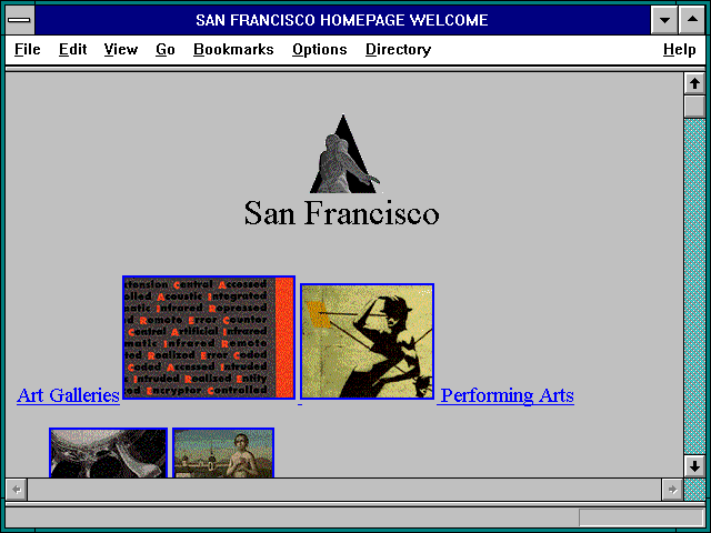 Screenshot of SAN FRANCISCO HOMEPAGE WELCOME