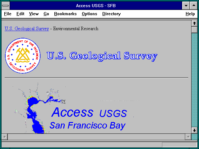 Screenshot of Access USGS - SFB