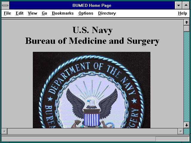 Screenshot of BUMED Home Page