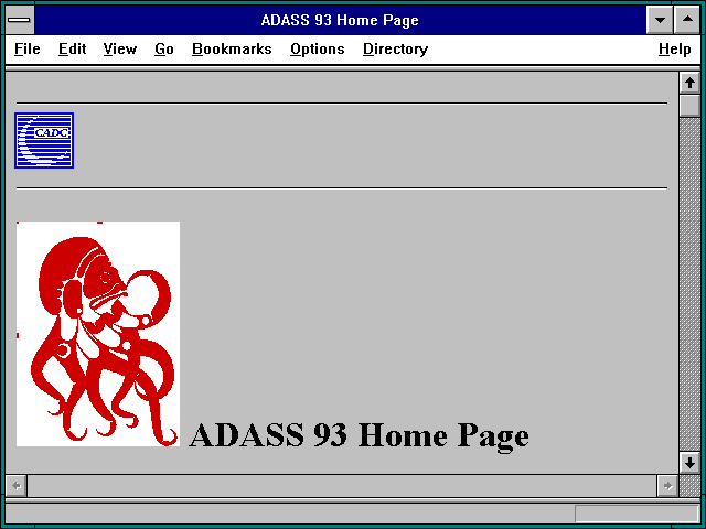 Screenshot of ADASS 93 Home Page