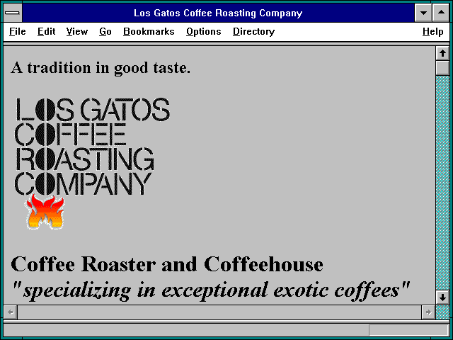 Screenshot of Los Gatos Coffee Roasting Company
