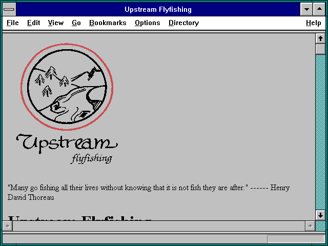 Screenshot of Upstream Flyfishing