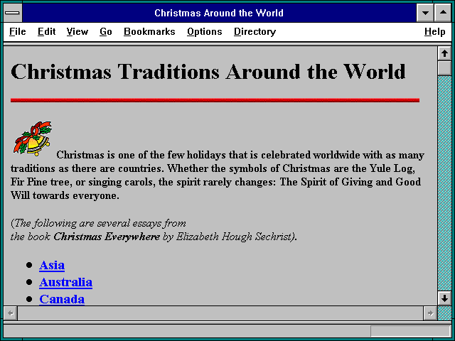 Screenshot of Christmas Around the World