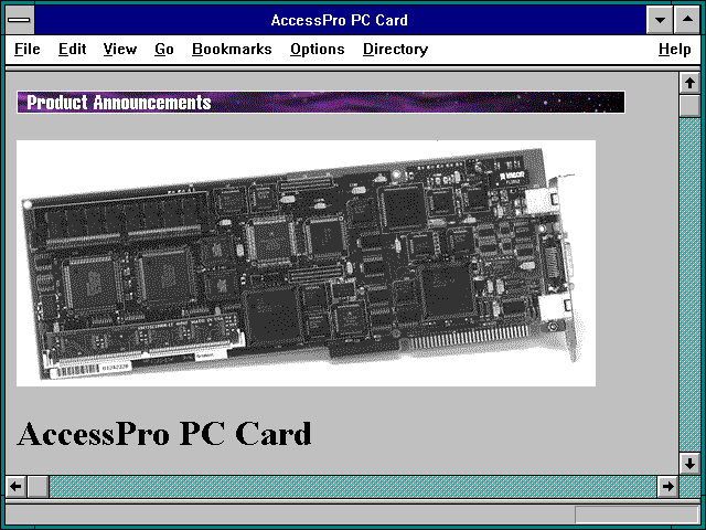 Screenshot of AccessPro PC Card