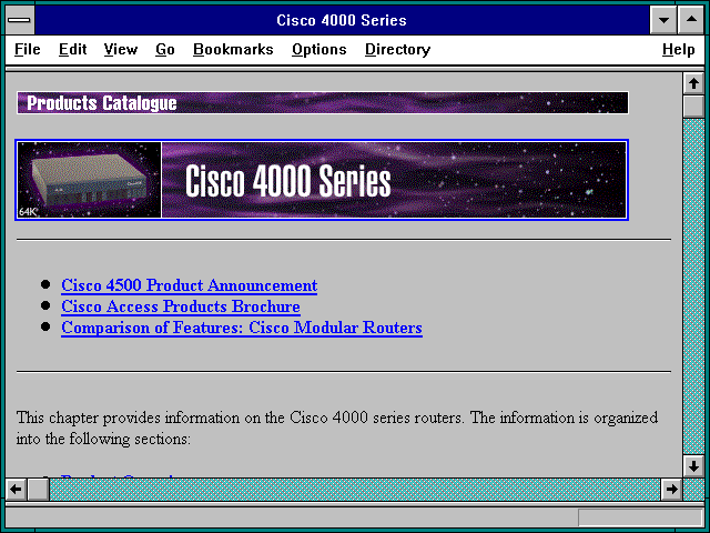 Screenshot of Cisco 4000 Series